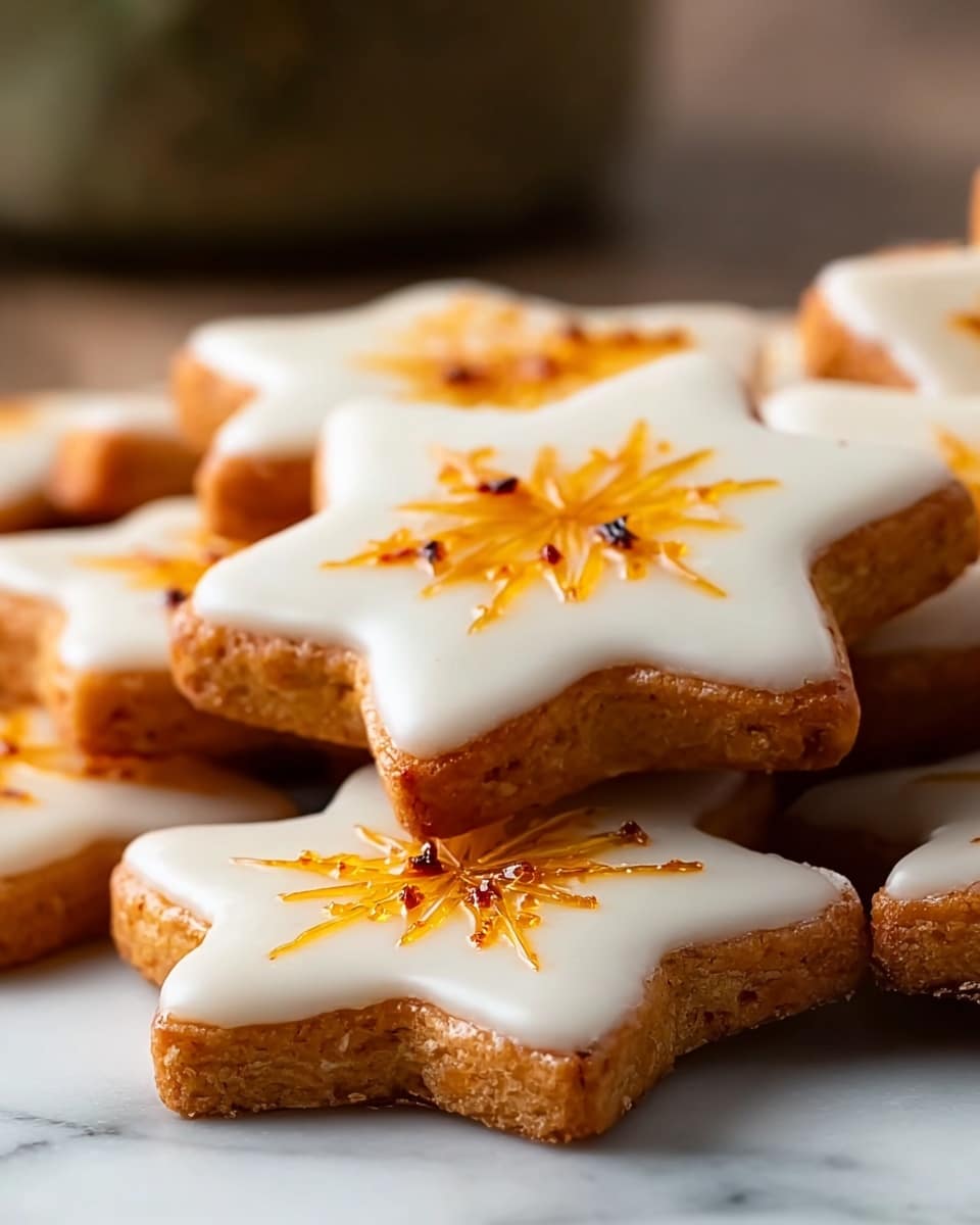Cardamom Shortbread Cookies with Orange Glaze Recipe - Recipe Image