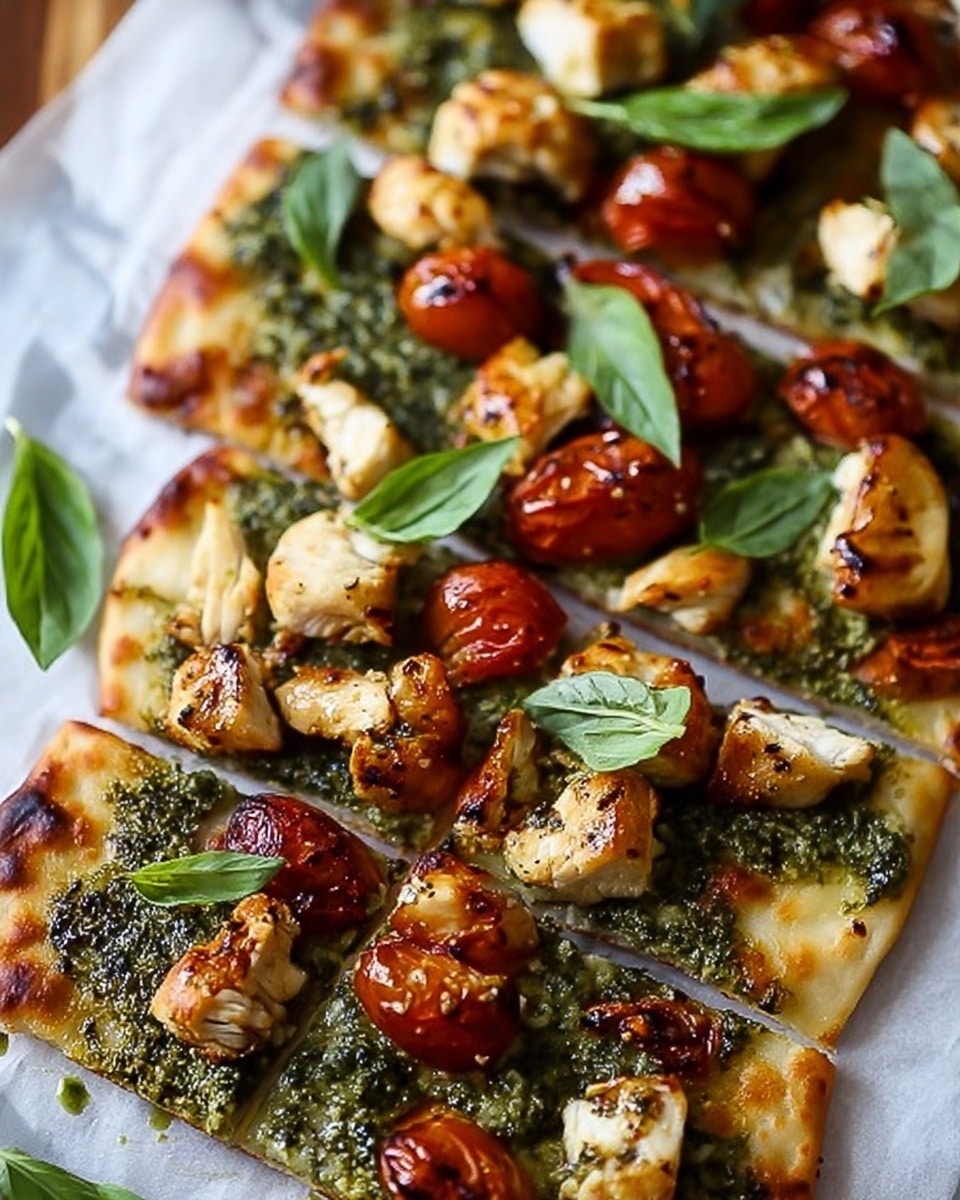 Pesto Chicken Flatbread Recipe - Recipe Image