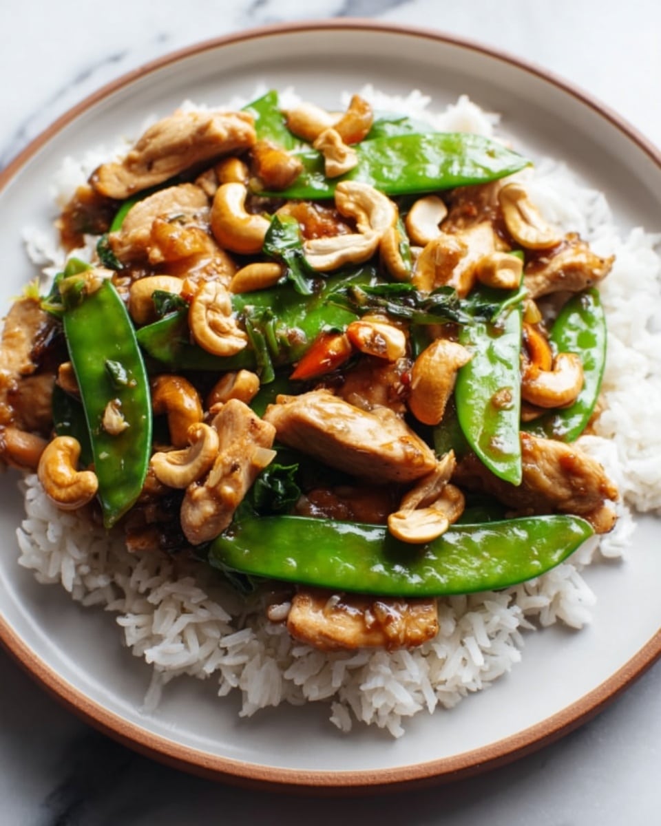 Cashew Chicken with Vegetables in Honey Soy Sauce Recipe - Recipe Image