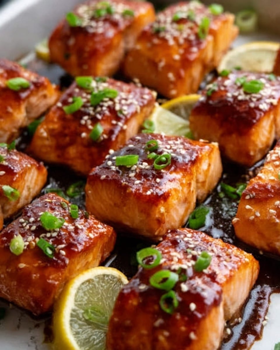 Honey Garlic Salmon Bites Recipe - Recipe Image