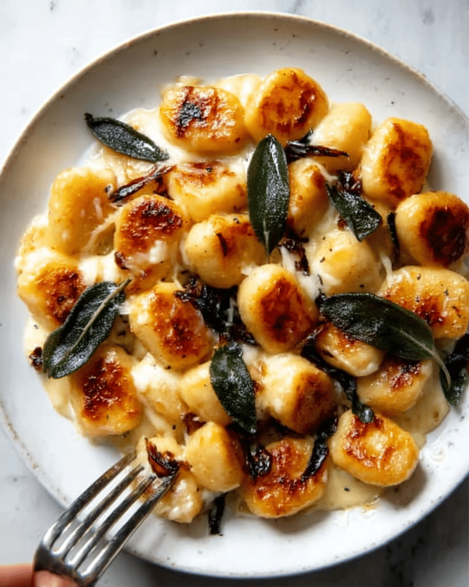Crisp Gnocchi with Roast Pumpkin in Brown Butter and Sage Recipe - Recipe Image