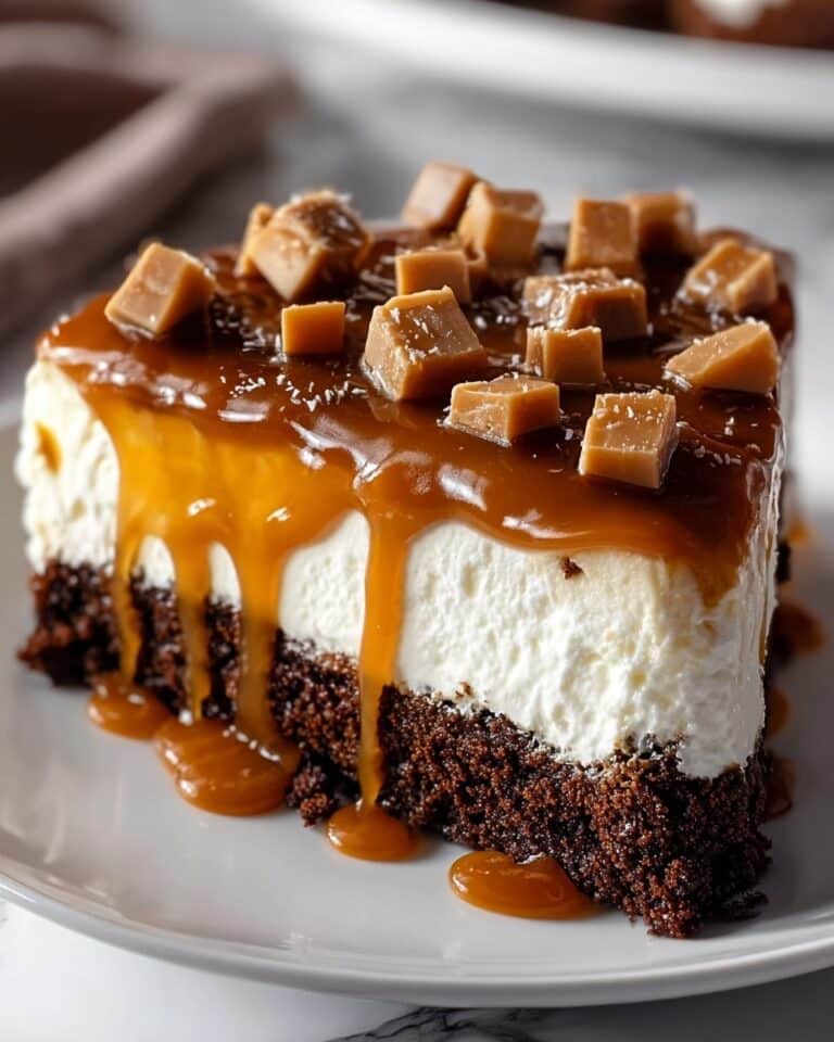 Butterfinger Candy Bar Poke Cake Recipe