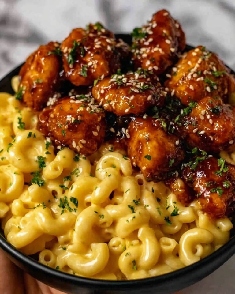 Spicy Honey Pepper Chicken with Creamy Mac and Cheese Recipe