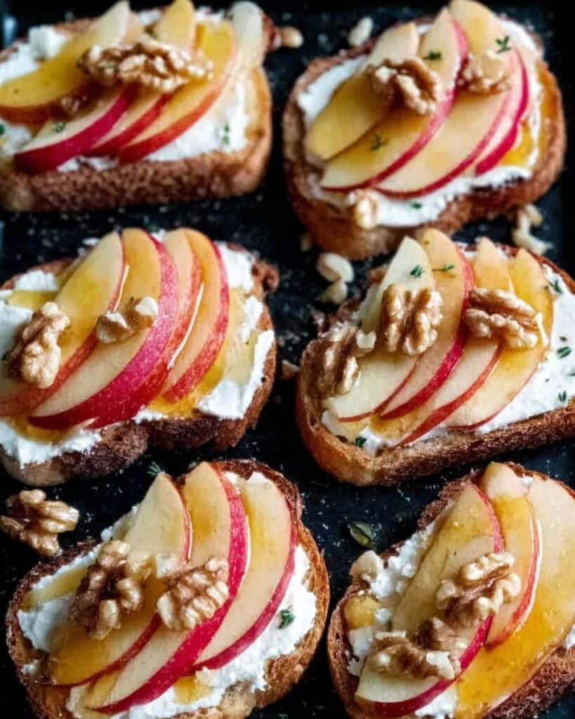 Brie, Apple, and Honey Crostini Recipe