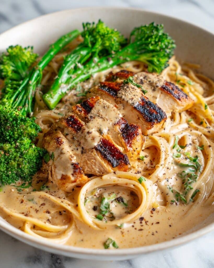 Skinny Chicken Broccoli Alfredo Recipe