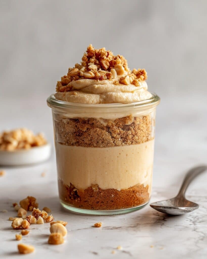 Peanut Butter Mousse with Crunchy Peanuts Recipe