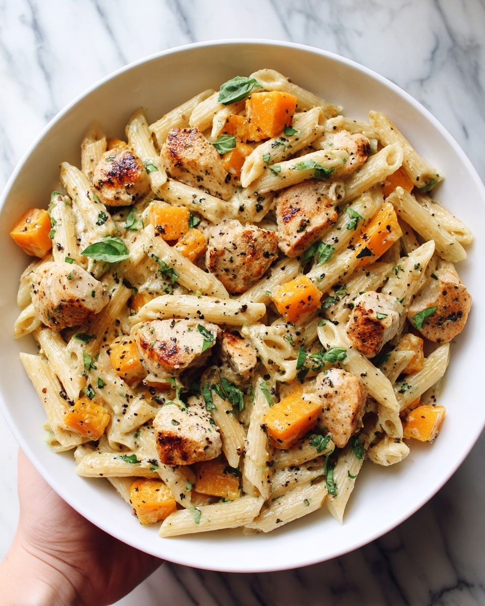 Butternut Squash Pasta with Creamy Nutmeg Sauce Recipe - Recipe Image