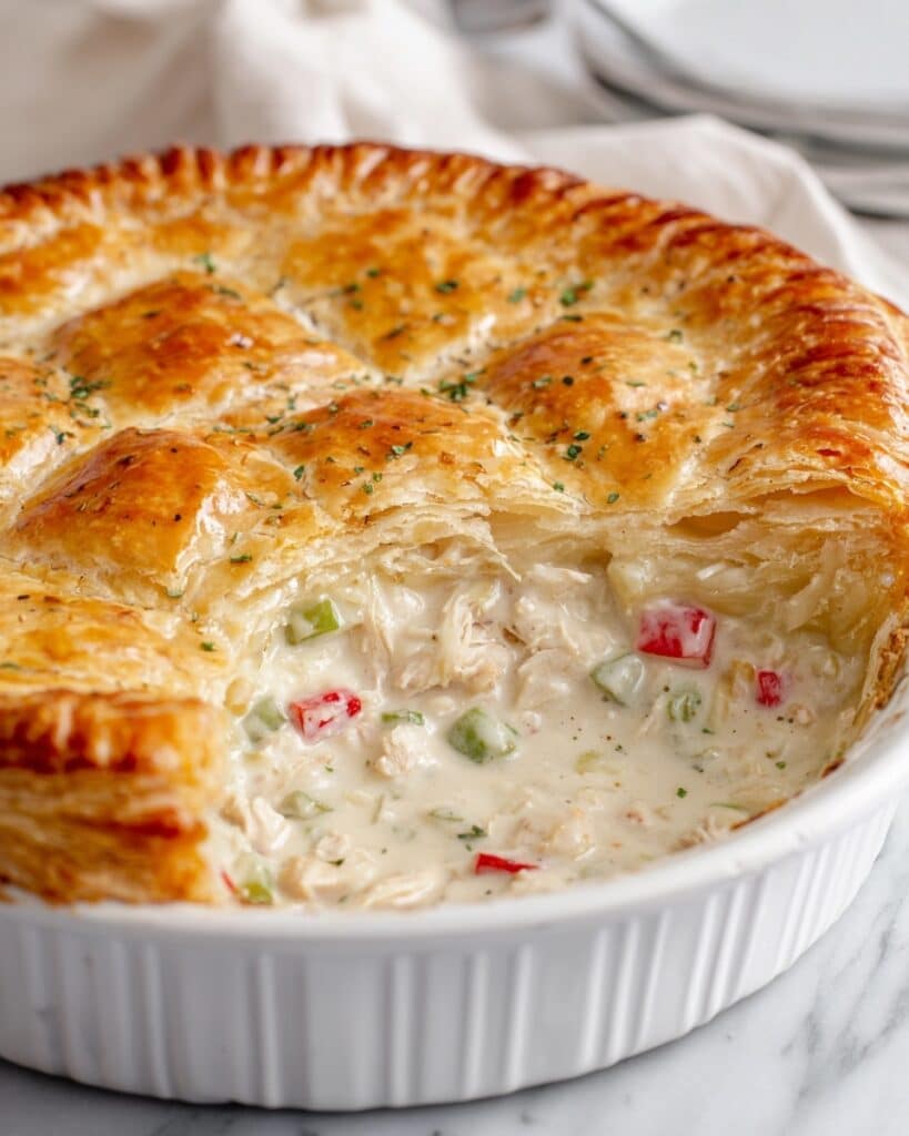 Chicken Pot Pie Crescent Braid Recipe
