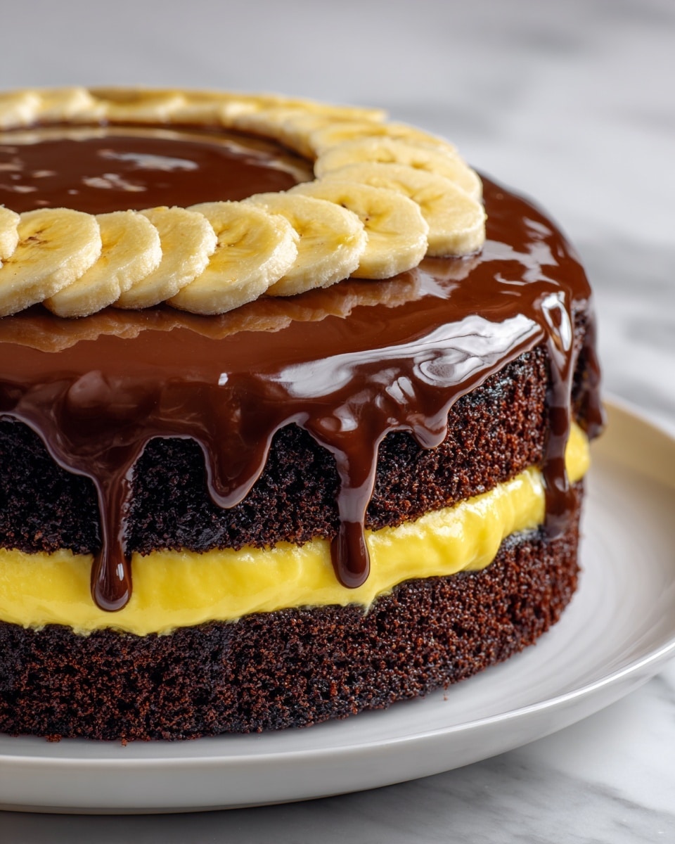 Double Chocolate Banana Layer Cake Recipe - Recipe Image