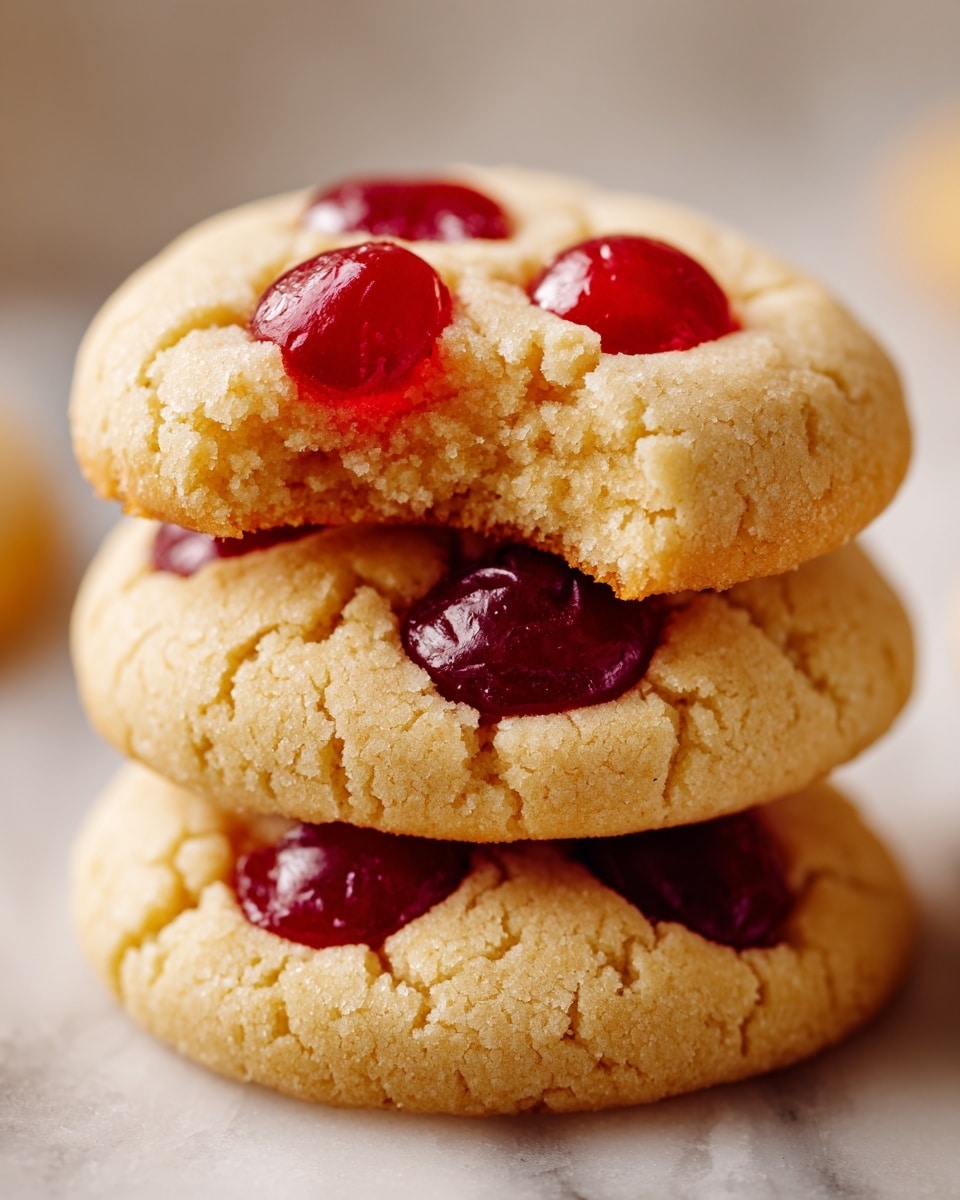 White Chocolate Cherry Shortbread Cookies Recipe - Recipe Image