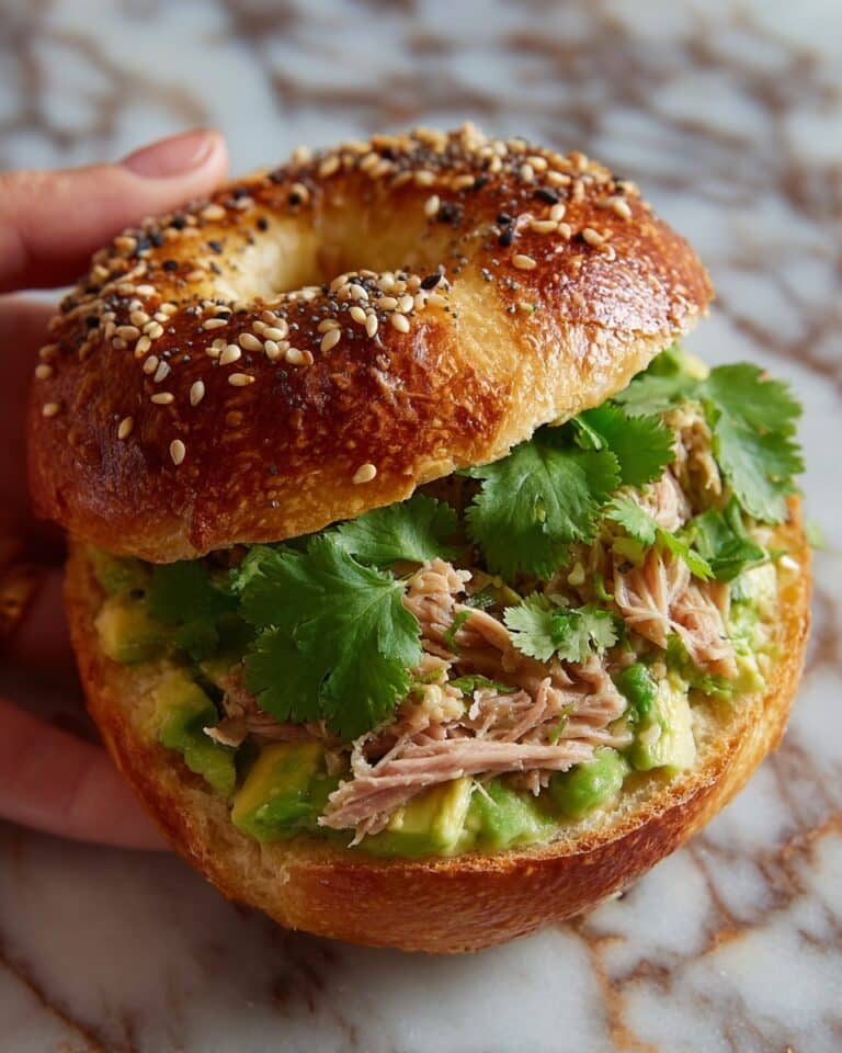 Avocado Tuna Melt Bagels Recipe