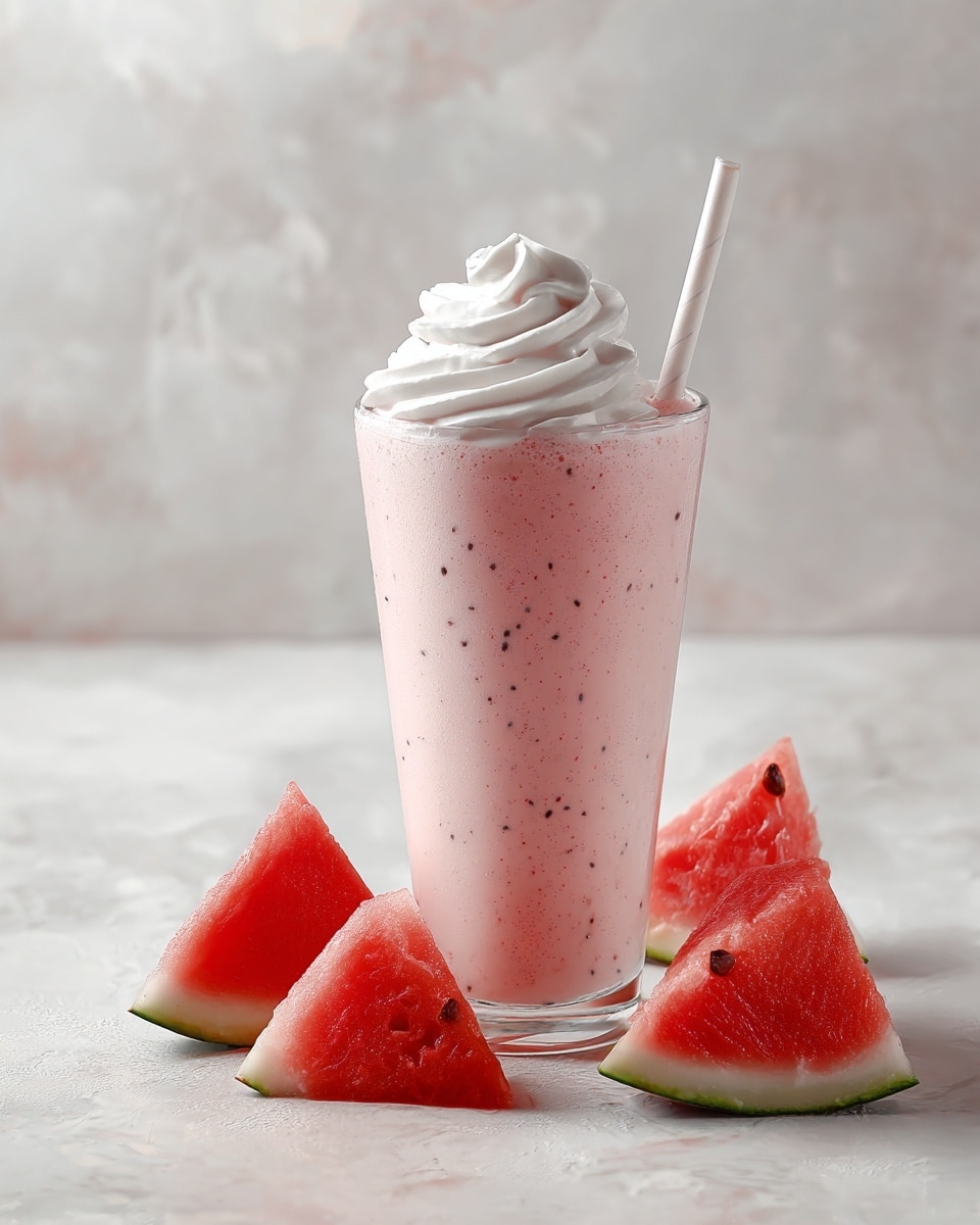 Watermelon Strawberry Coconut Milk Smoothie Recipe - Recipe Image