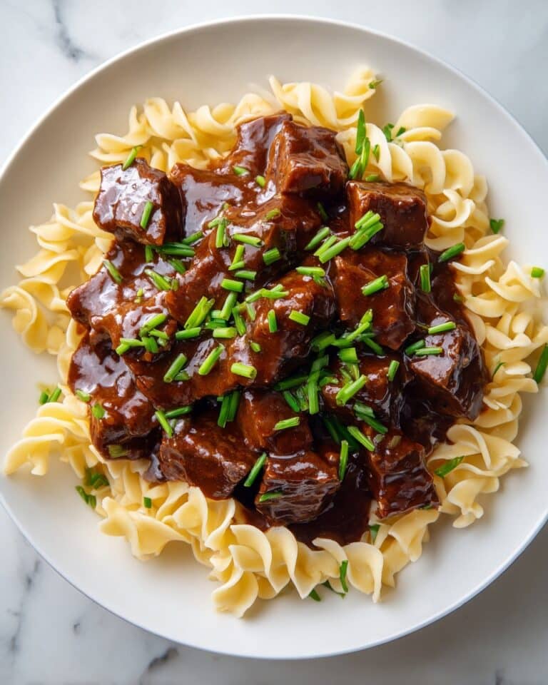 Crockpot Beef Tips & Noodles Recipe