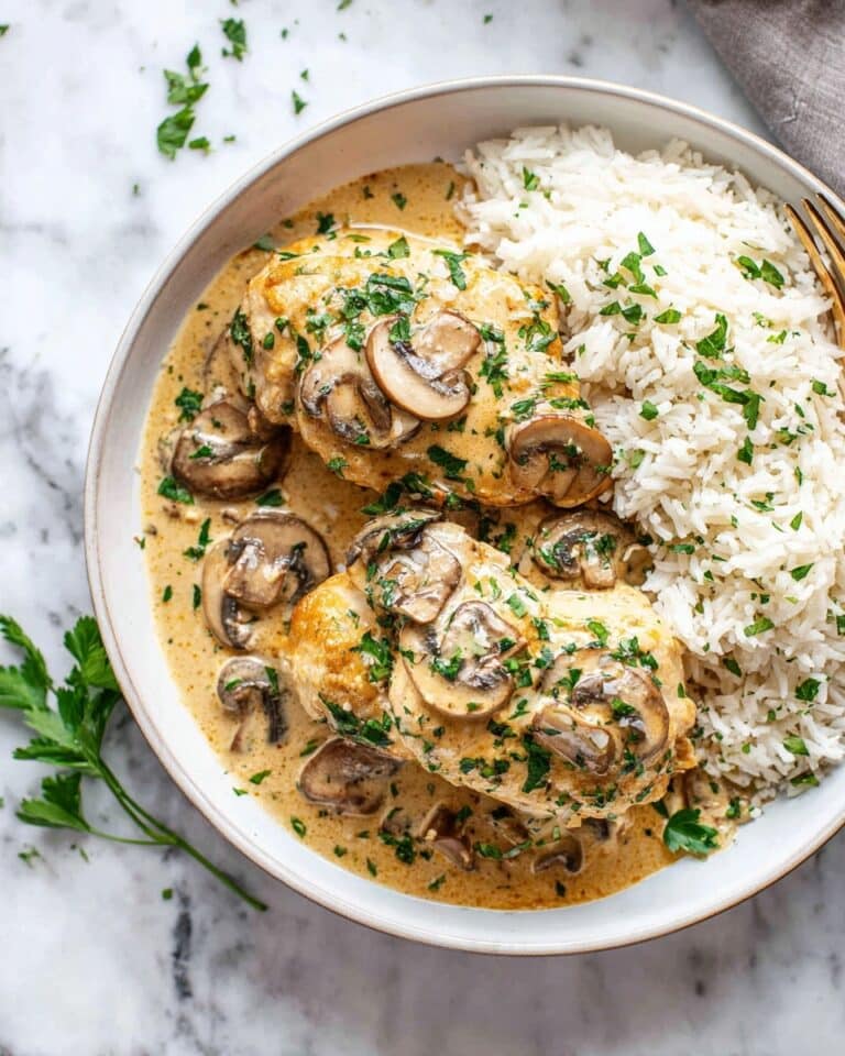 Parmesan-Garlic Mushroom Chicken Recipe