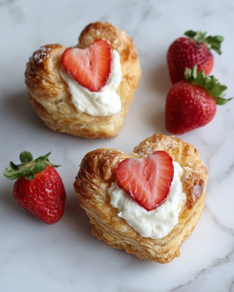 Strawberry Cream Cheese Heart Danishes Recipe