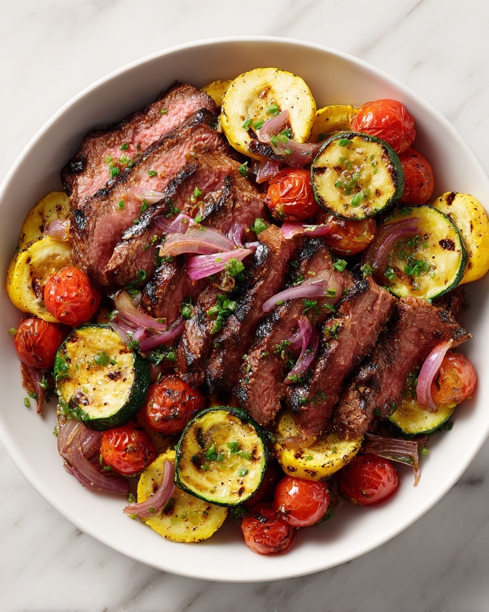 Sizzling Steak with Roasted Veggies Recipe - Recipe Image