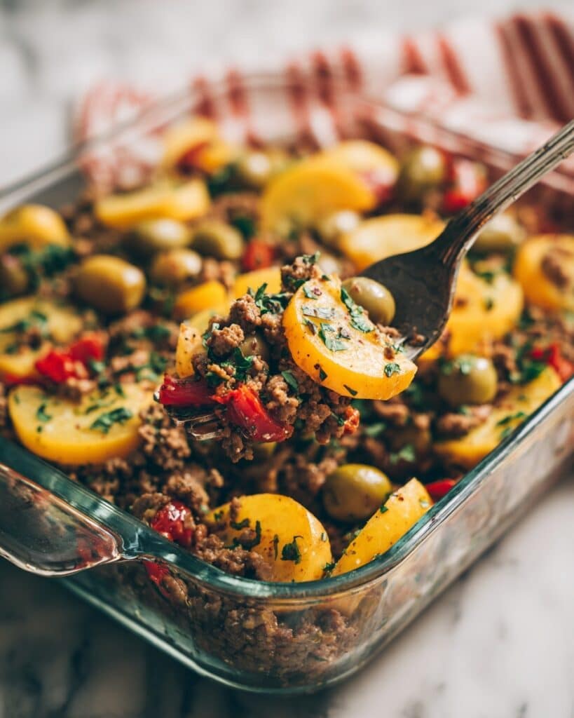 Southern Five Layer Beef Casserole Recipe