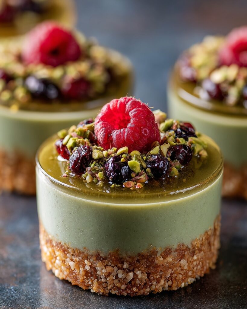 Pistachio & Raspberry Cheesecake Domes Recipe