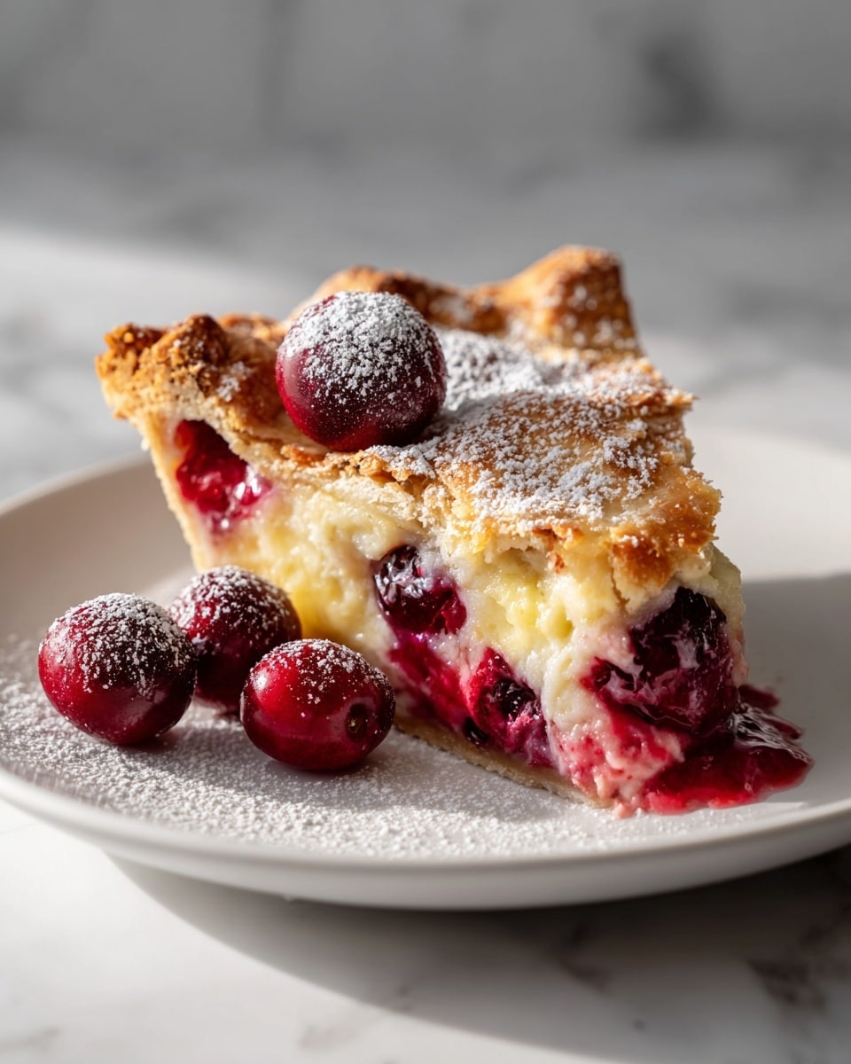 Cranberry Custard Pie Recipe - Recipe Image