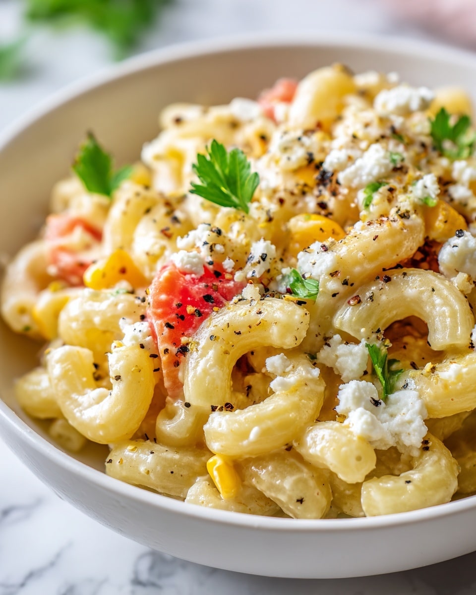Elote Pasta Salad: A Vibrant Twist on a Classic Street Food Favorite Recipe - Recipe Image