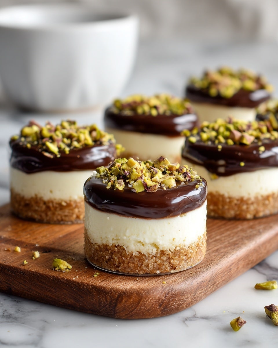 Mini Pistachio and Coffee Cheesecakes Recipe - Recipe Image