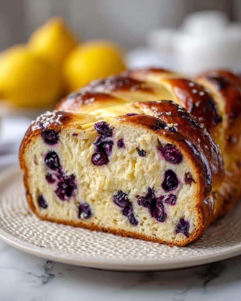 Lemon Blueberry Cream Cheese Sourdough Bread Recipe