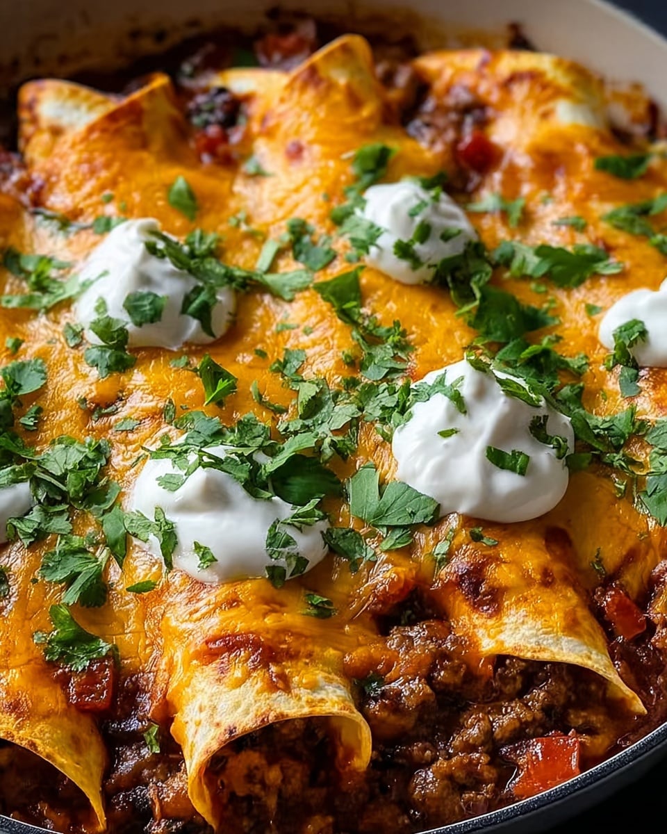Easy Cheesy Ground Beef Enchiladas: An Incredibly Delicious Ultimate Recipe - Recipe Image