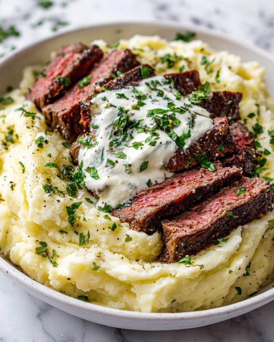 Loaded Baked Potato with Steak Bites Recipe - Recipe Image