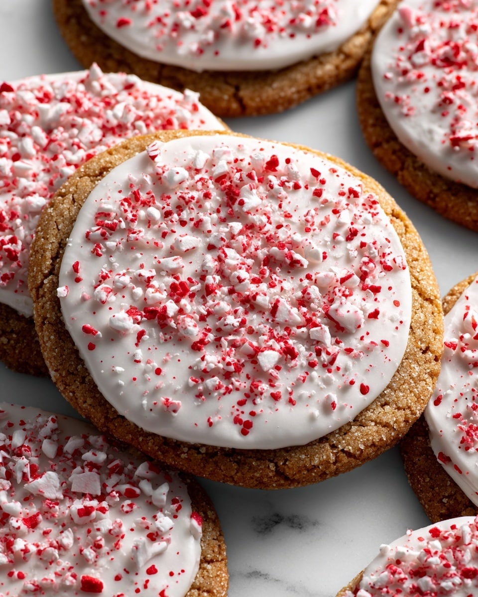 White Chocolate Dipped Peppermint Sugar Cookies Recipe - Recipe Image