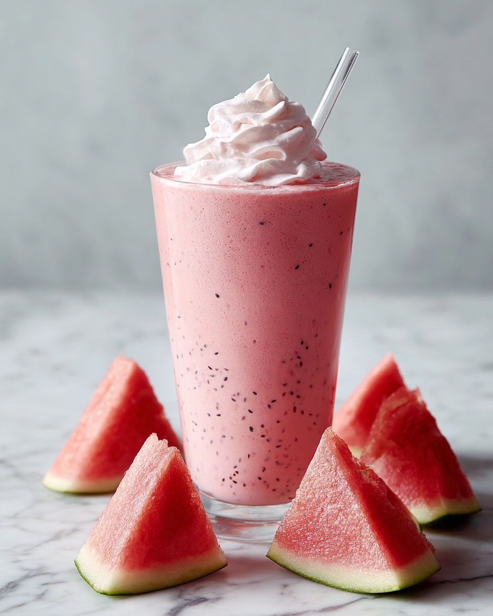 Watermelon Strawberry Coconut Milk Smoothie Recipe - Recipe Image