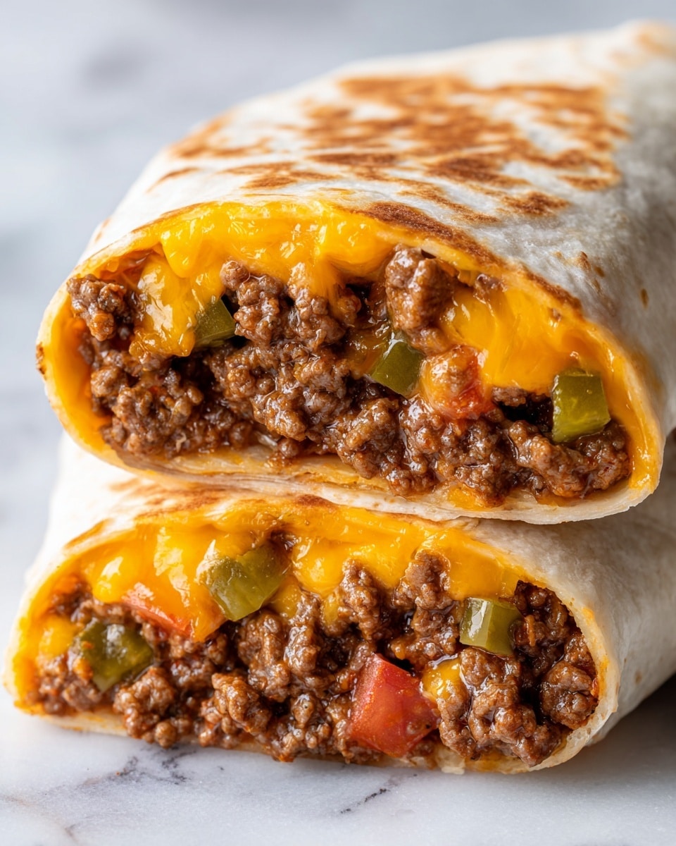 Easy Air Fryer Cheeseburger Wraps Recipe - Recipe Image
