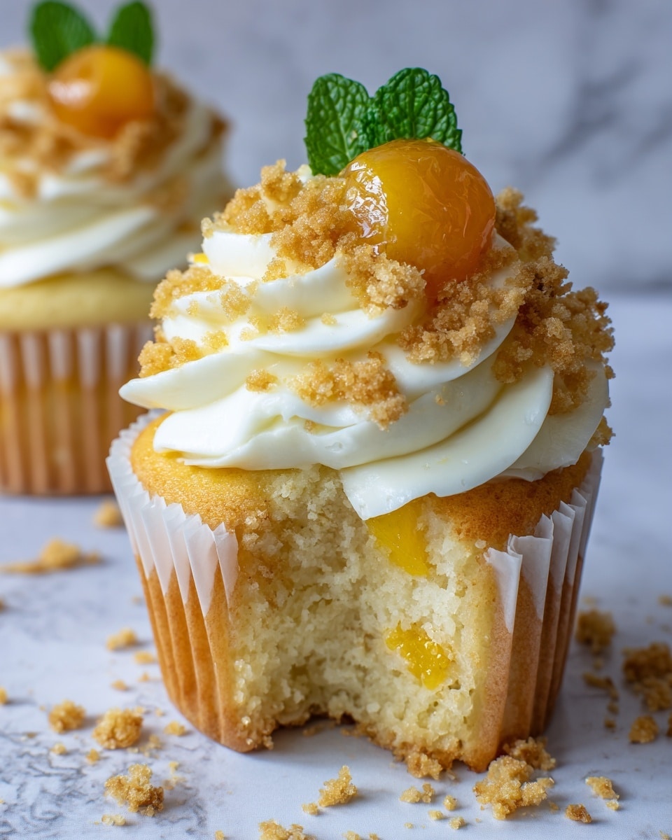 Peach Cobbler Cupcakes Recipe - Recipe Image