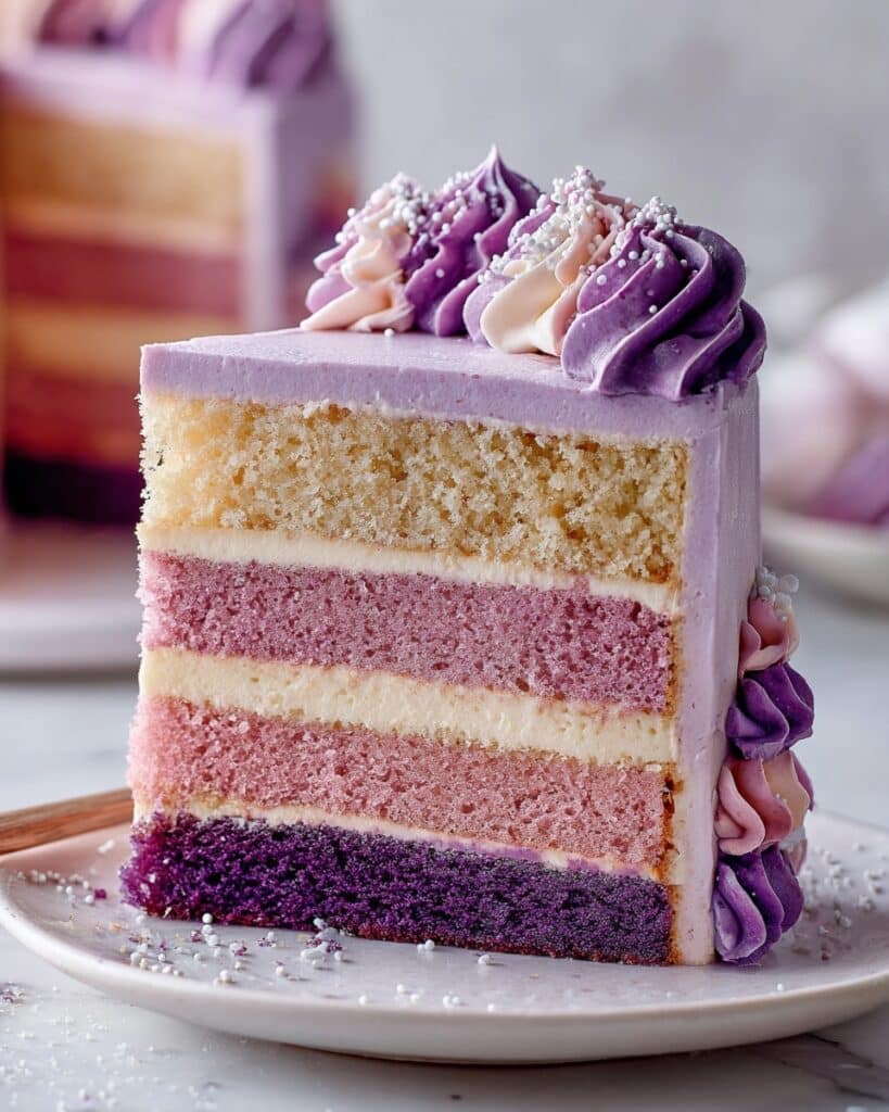 Purple Ombre Layer Cake Recipe