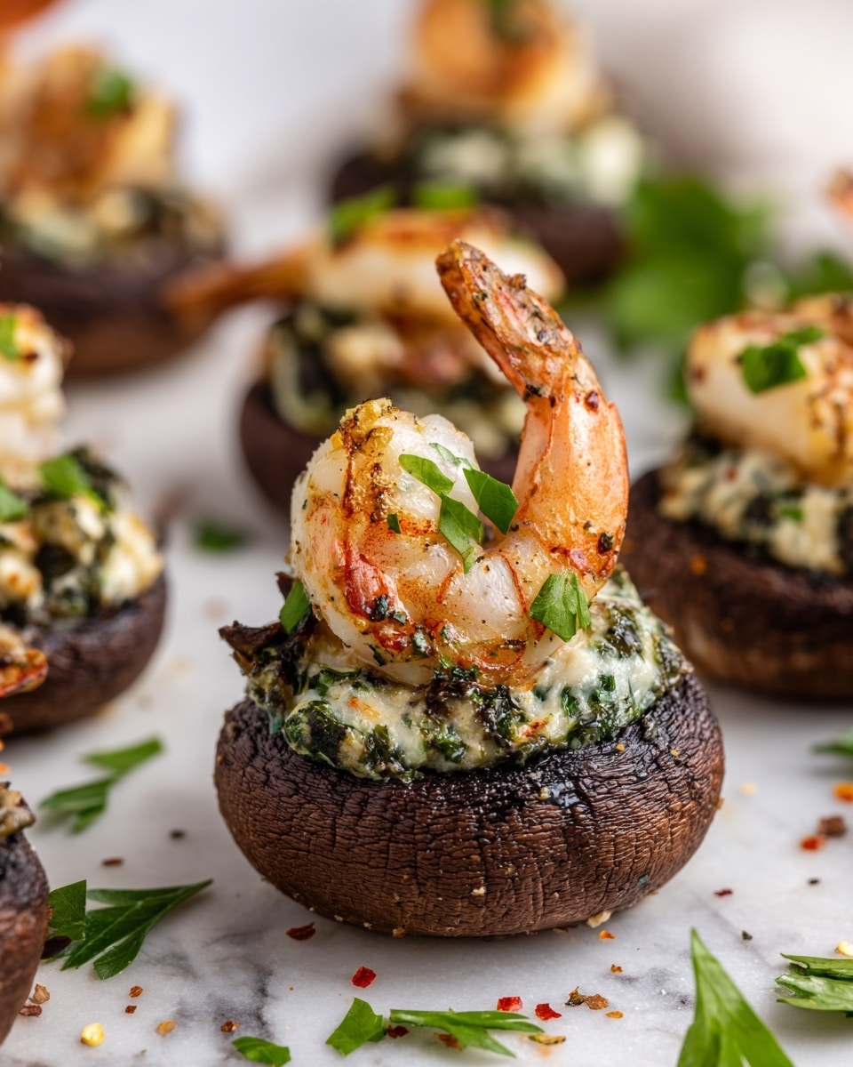 Creamy Shrimp Stuffed Mushrooms Recipe - Recipe Image