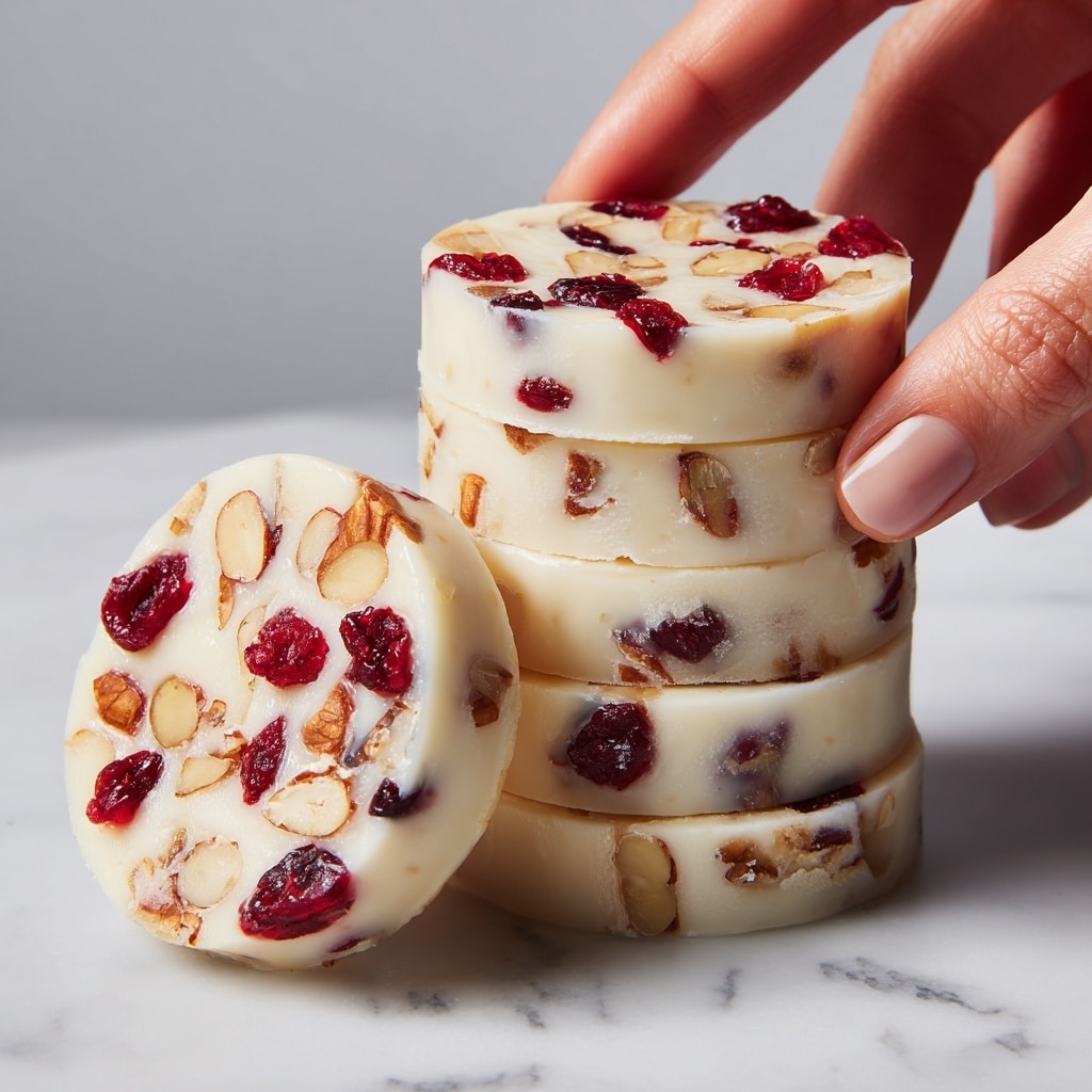 Buttery Cranberry Almond Shortbread Cookies Recipe - Recipe Image