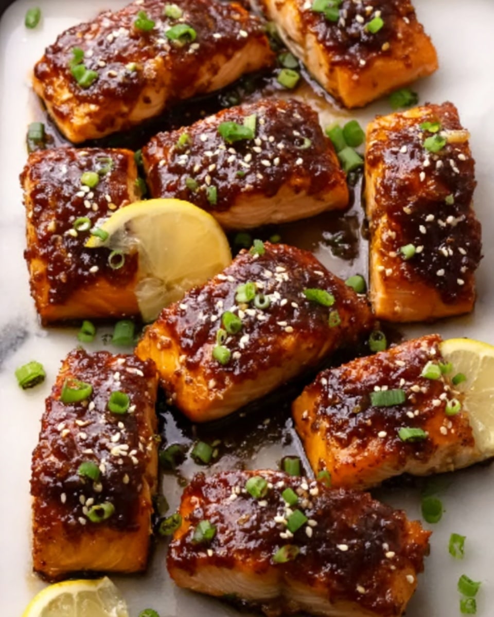 Honey Garlic Salmon Bites Recipe - Recipe Image