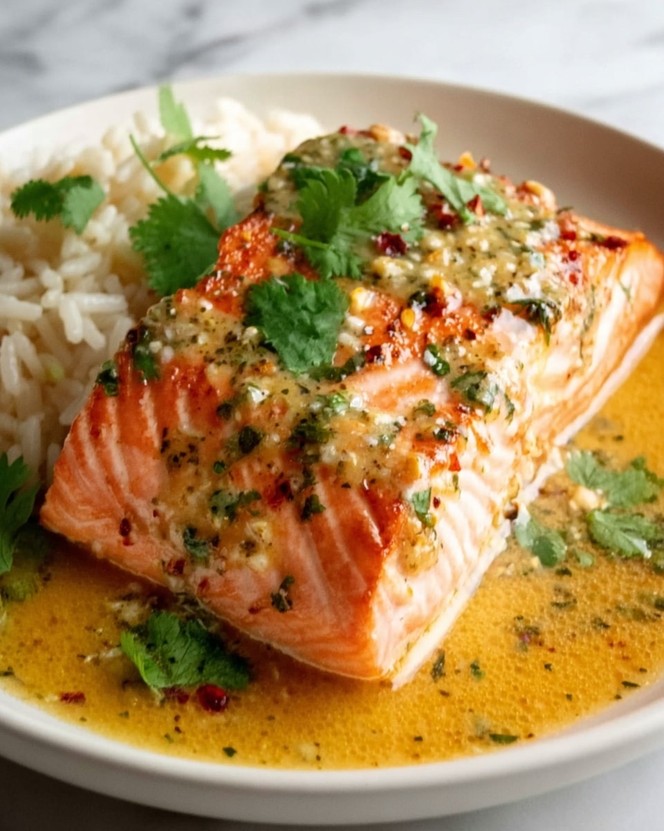 Salmon in Creamy Red Pesto Sauce Recipe - Recipe Image