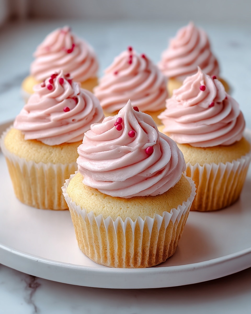 Pink Buttercream Cupcakes Recipe - Recipe Image