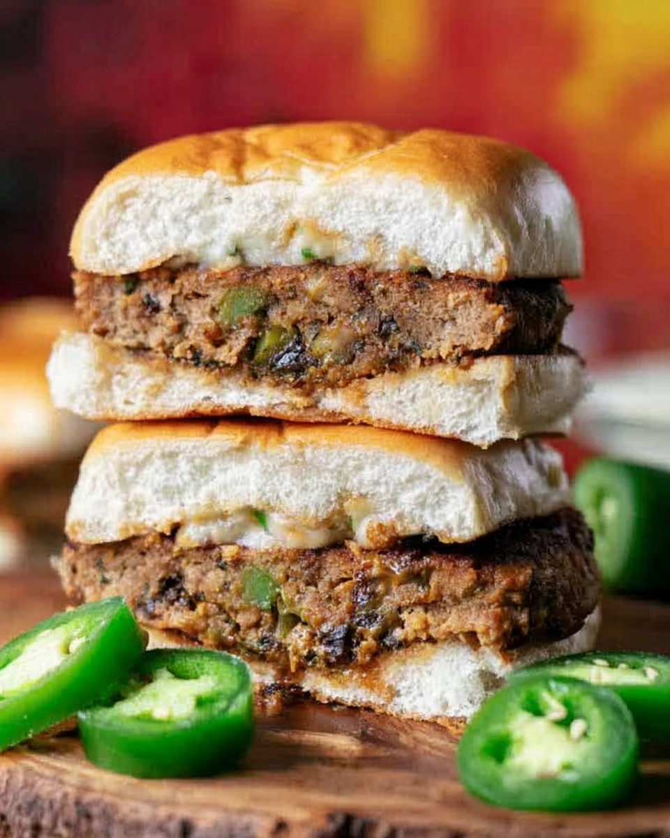 Jalapeno Popper Stuffed Black Bean Burgers Recipe - Recipe Image