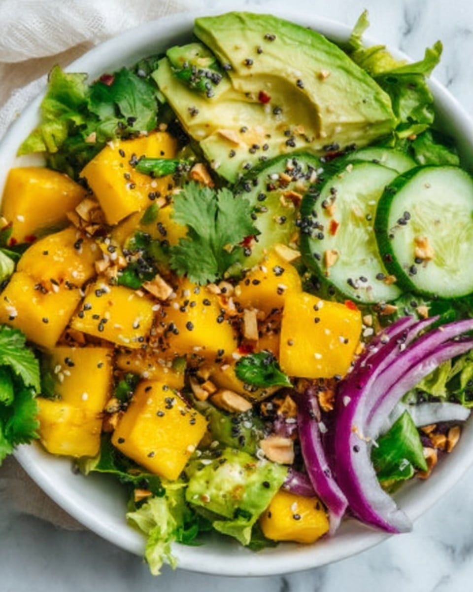 Mango Salad with Sweet Chilli Lime Dressing Recipe - Recipe Image