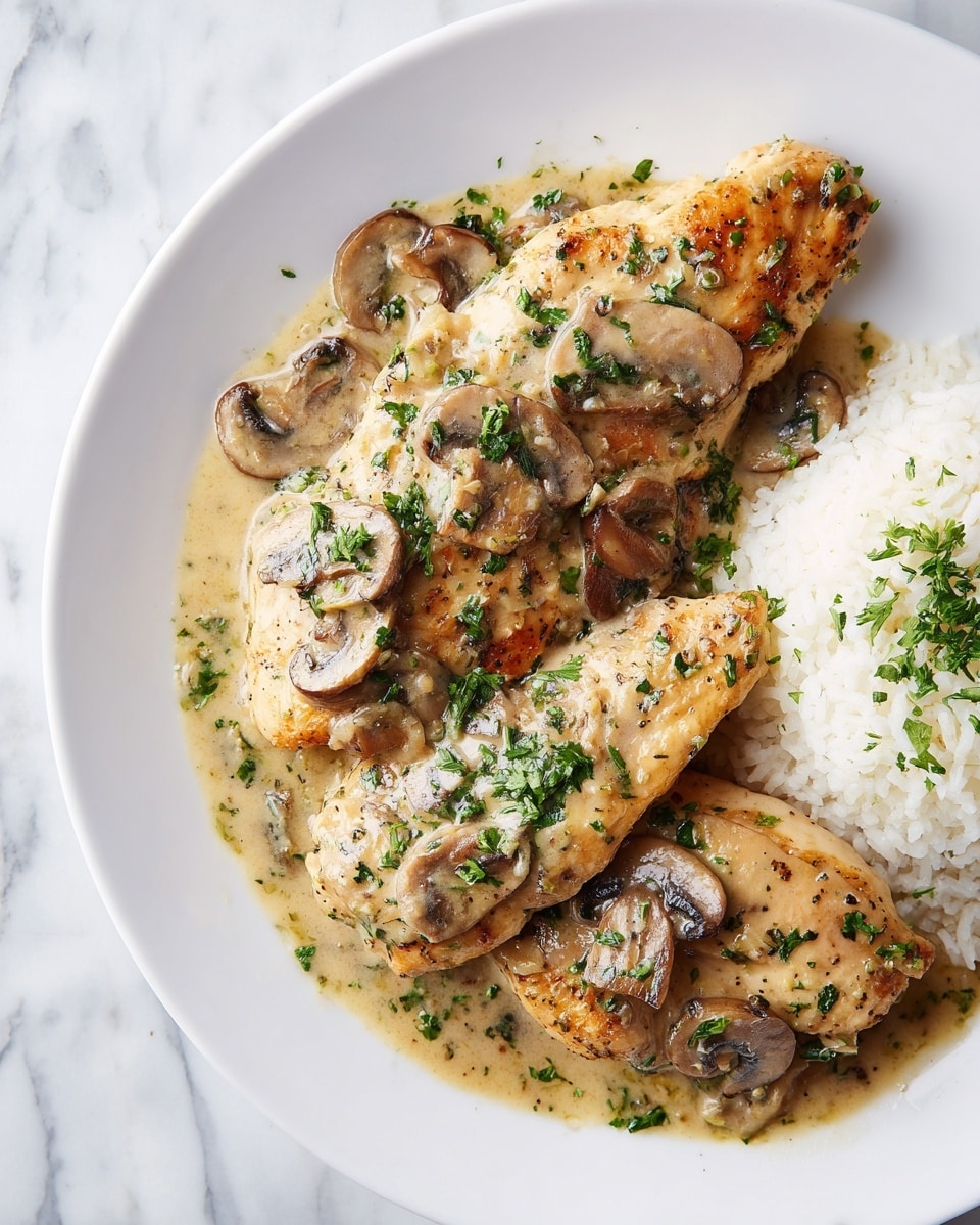 Parmesan-Garlic Mushroom Chicken Recipe - Recipe Image