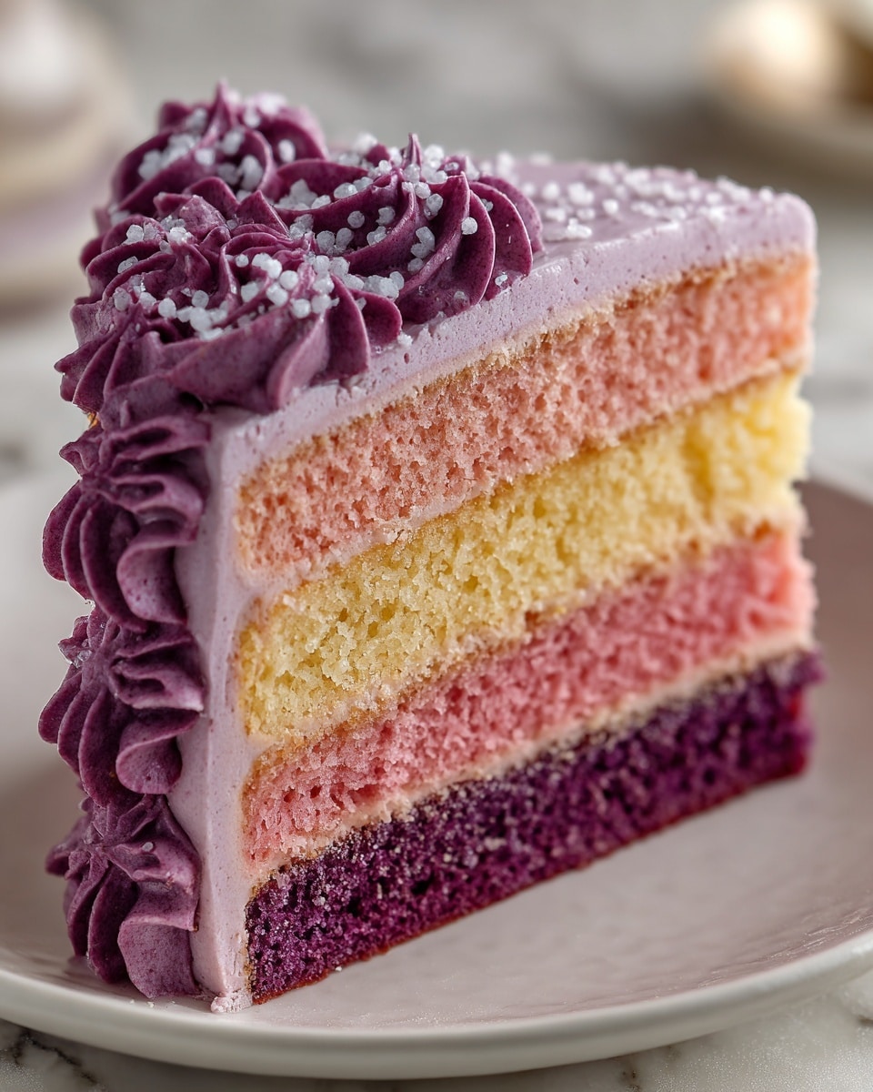 Purple Ombre Layer Cake Recipe - Recipe Image