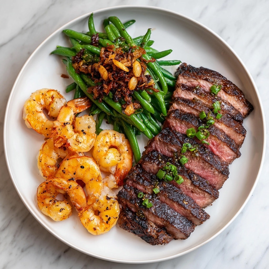 Garlic Butter Ribeye Steak and Shrimp Recipe - Recipe Image
