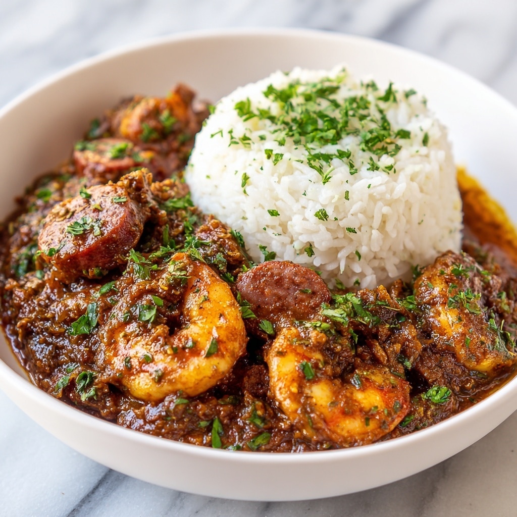 Hearty Cajun Gumbo with Andouille Sausage and Okra Recipe - Recipe Image