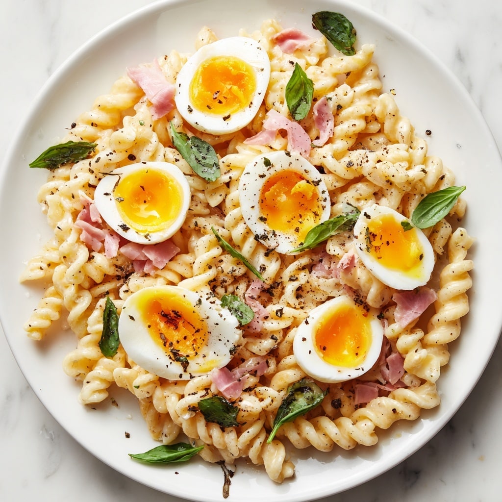 Creamy Pasta Salad with Hard-Boiled Eggs Recipe - Recipe Image