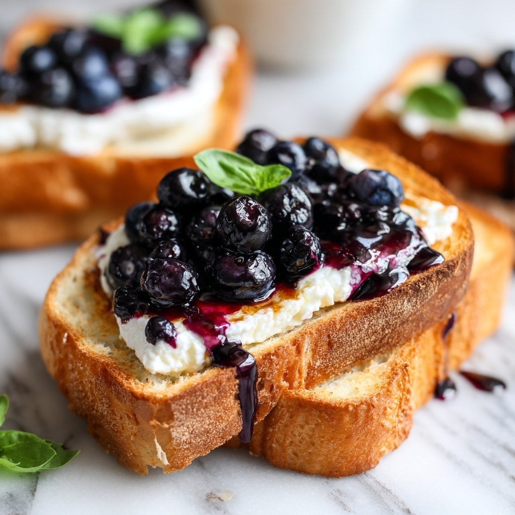 Balsamic Blueberry Goat Cheese Crostinis Recipe - Recipe Image