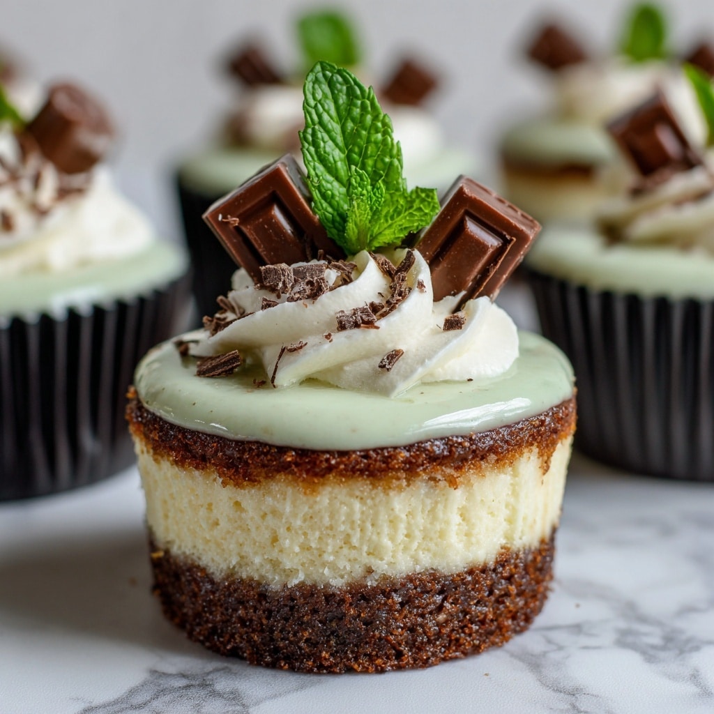 Mint Mini Cheesecakes Recipe - Recipe Image