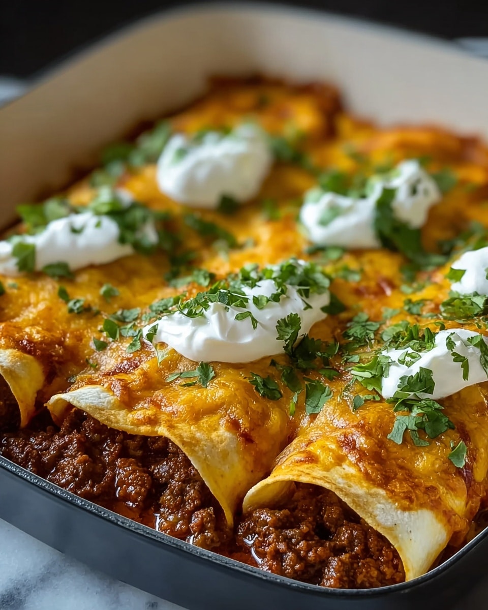 Easy Cheesy Ground Beef Enchiladas: An Incredibly Delicious Ultimate Recipe - Recipe Image
