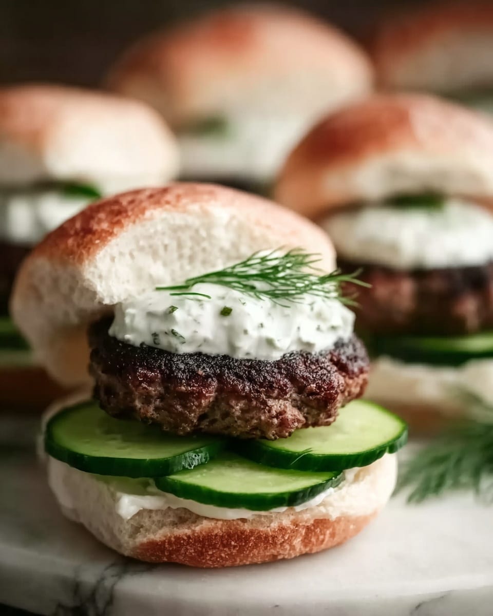 Lamb Sliders with Dill Greek Yogurt Recipe - Recipe Image