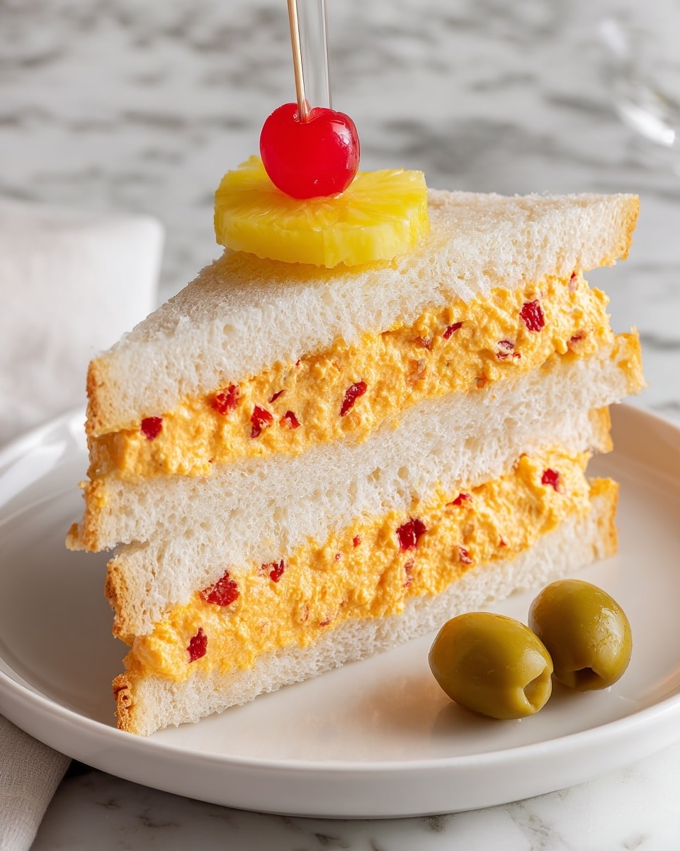 How to Make Pimento Cheese Sandwiches Recipe - Recipe Image